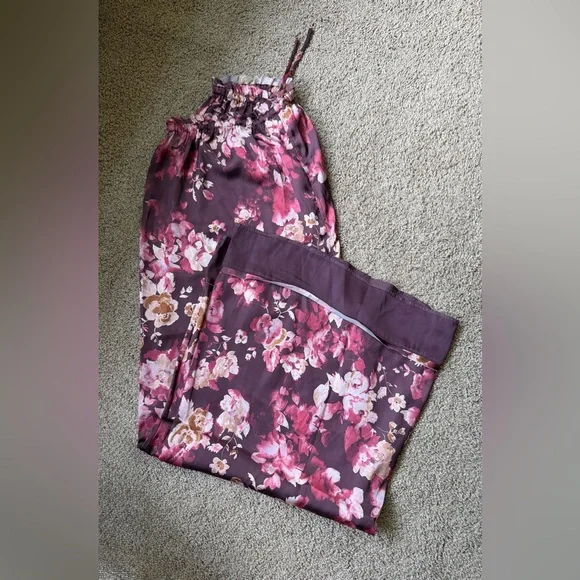 Free People Dreamy Floral Pajama Set in Pink and Brown - Picture 5 of 7